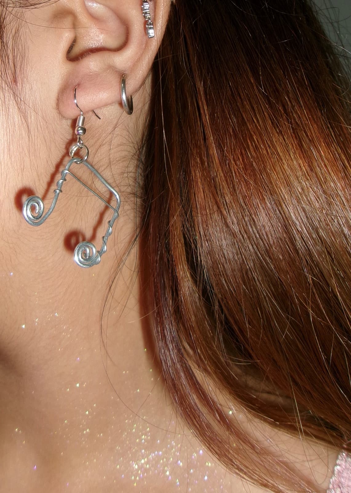 Meowsic note earrings 2