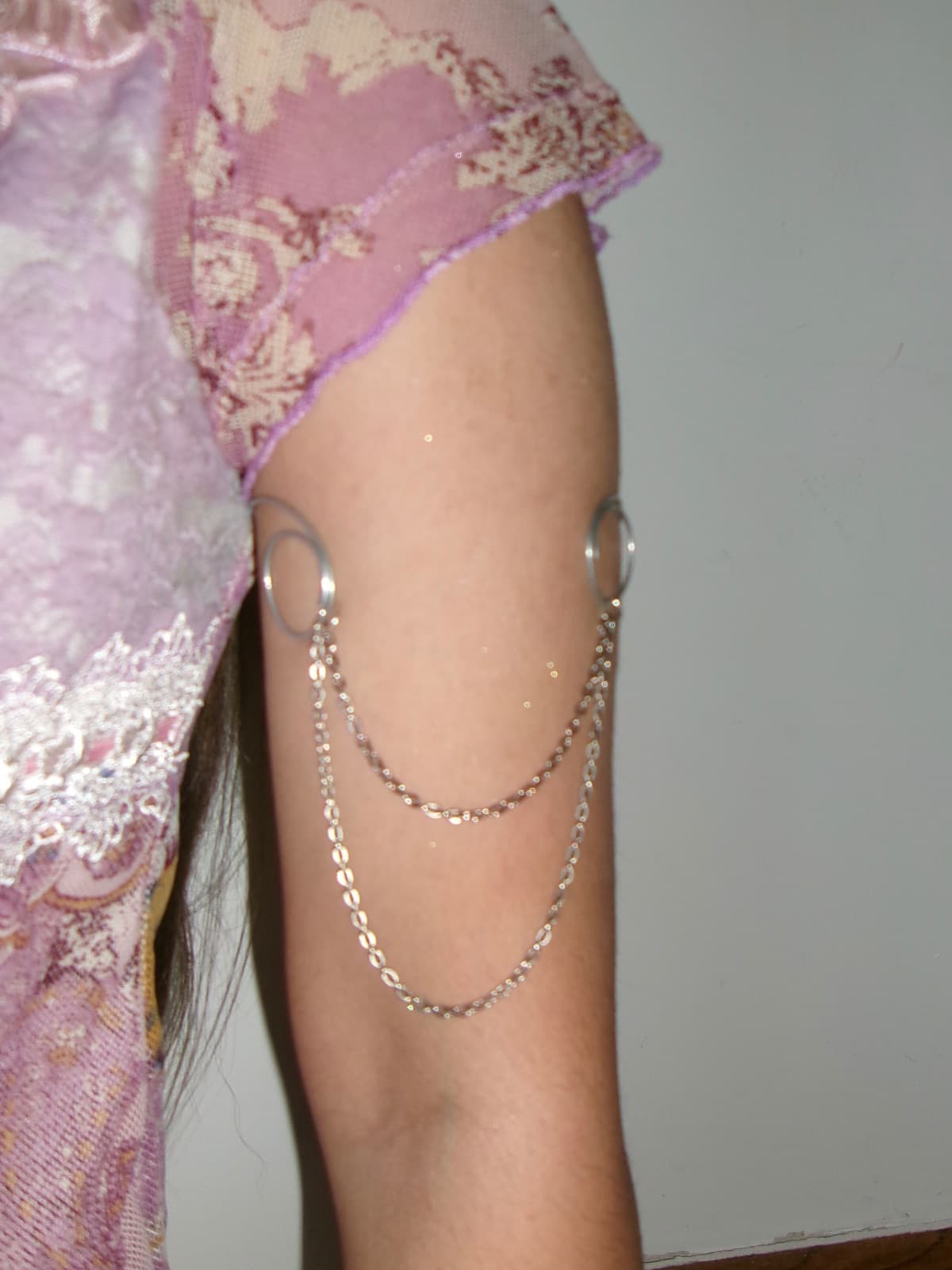 Diaphanous arm cuff