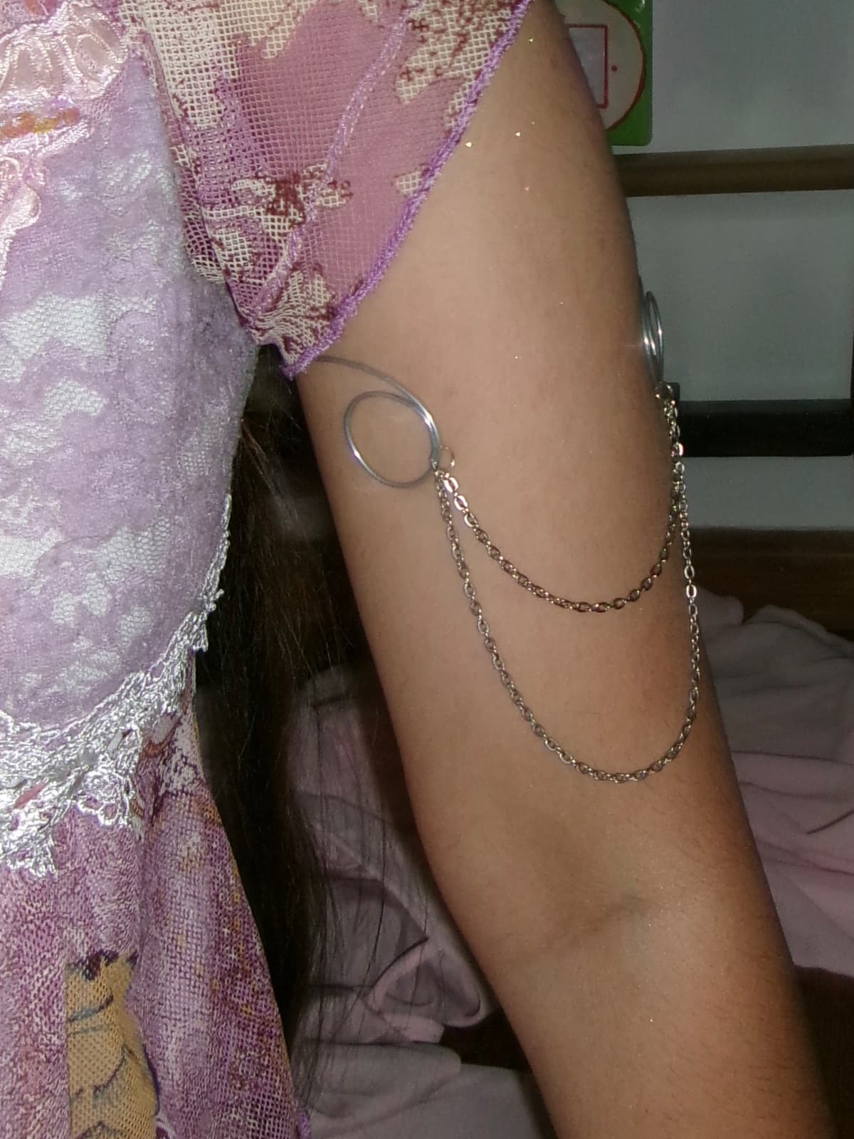 Diaphanous arm cuff 4